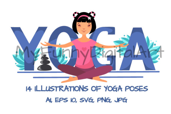 14 Yoga Pose Graphics: Illustrations for Wellness Brands