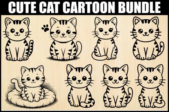 Adorable Cartoon Cat Clipart Bundle Review