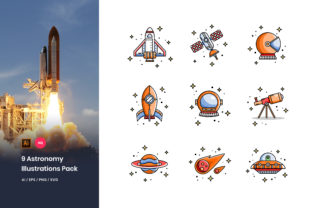 Astronomy Illustrations Pack: Graphics for Editorial Use