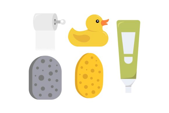 Bathroom Equipment Illustrations Set: A Stitch Test