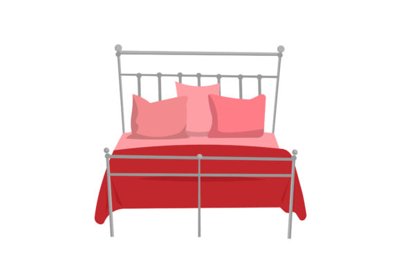 Bedroom Bed Red Illustrations: Graphics Review