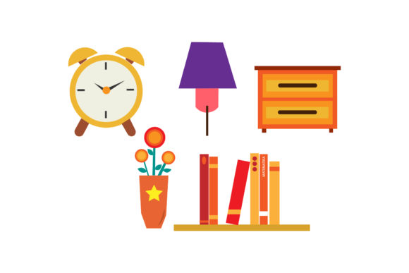 Bedroom Illustrations Vector Set: Graphics Review