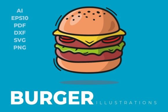 Burger Illustrations: Graphics for Food Branding