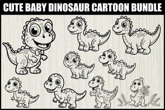 Cute Baby Dinosaur Cartoon SVG Set Review