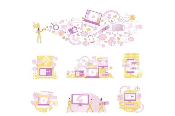Digital Marketing Concept Illustrations & Graphics Review
