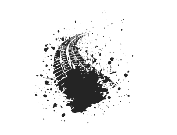 Grunge Tire Tracks Graphics for Bold Handmade Designs