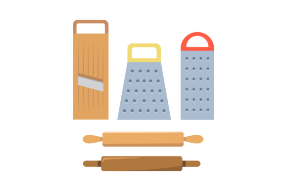 Kitchen Cooking Wares Graphics & Illustrations Set