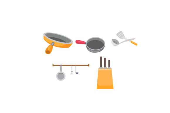 Kitchen Illustrations Vectors Set: Graphics Review