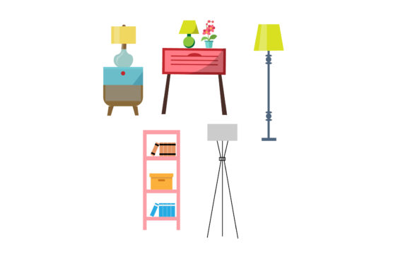 Living Room Illustrations Vectors Set: Graphics Review