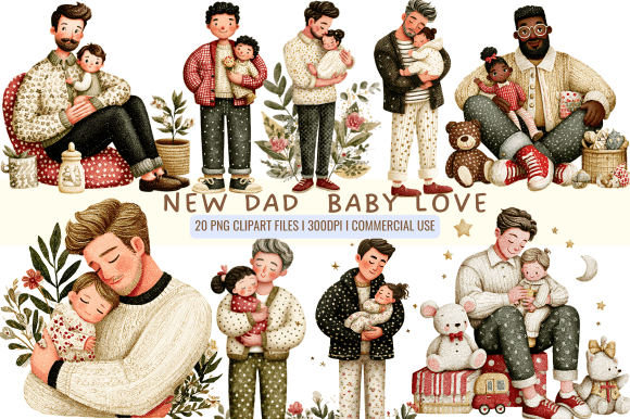 New Dad Baby Love Clipart: Graphics & Illustrations Review