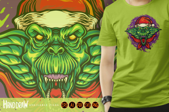 Scary Goblin Christmas Hat Graphics: A Unique Illustration