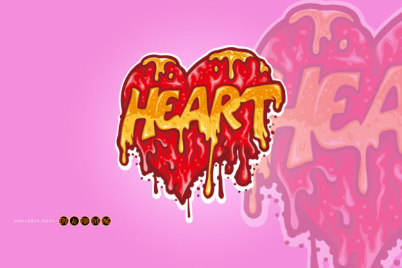 Valentine Heart Love Melt Graphics for Handmade Creations