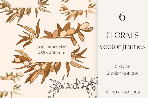 Vintage Olive Frame Graphics & Illustrations Review