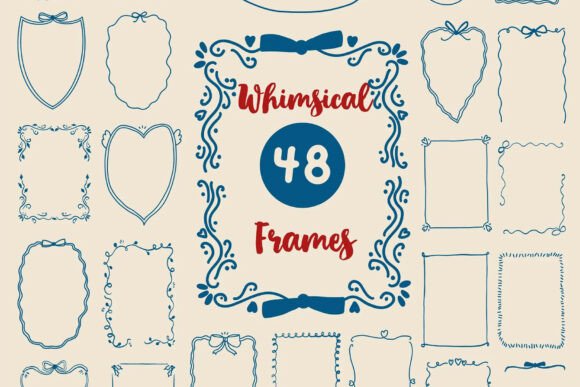 Whimsical Frames Coquette Graphics & Illustrations