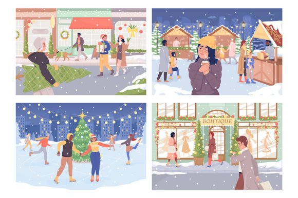 Winter Outdoor Recreation Graphics & Illustrations